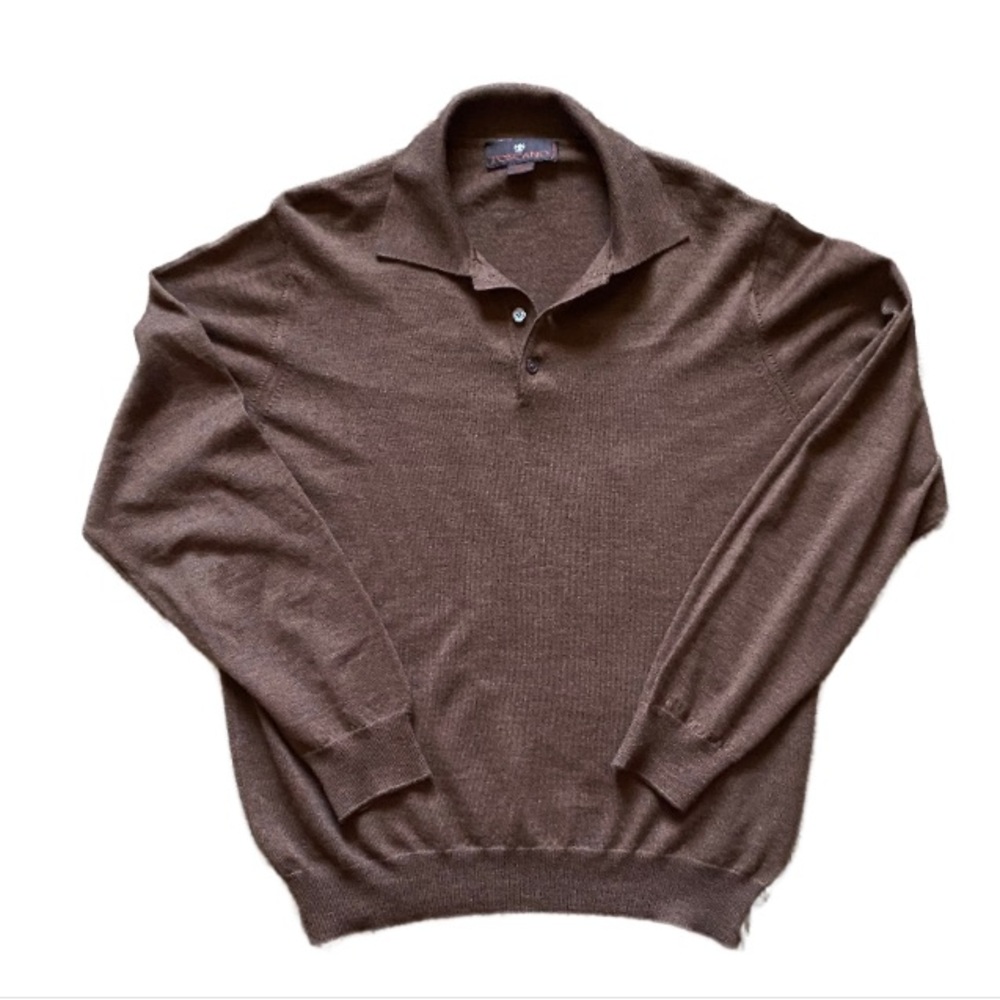 TOSCANO Men’s Casual Brown Sweater Size M